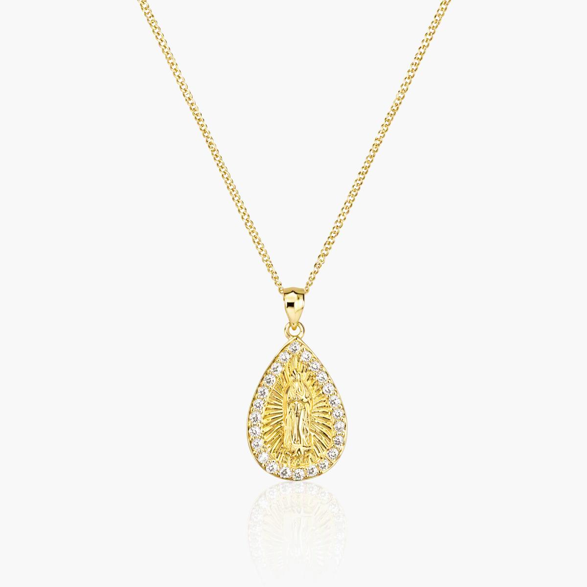 Religious Medal Pendant Necklace
