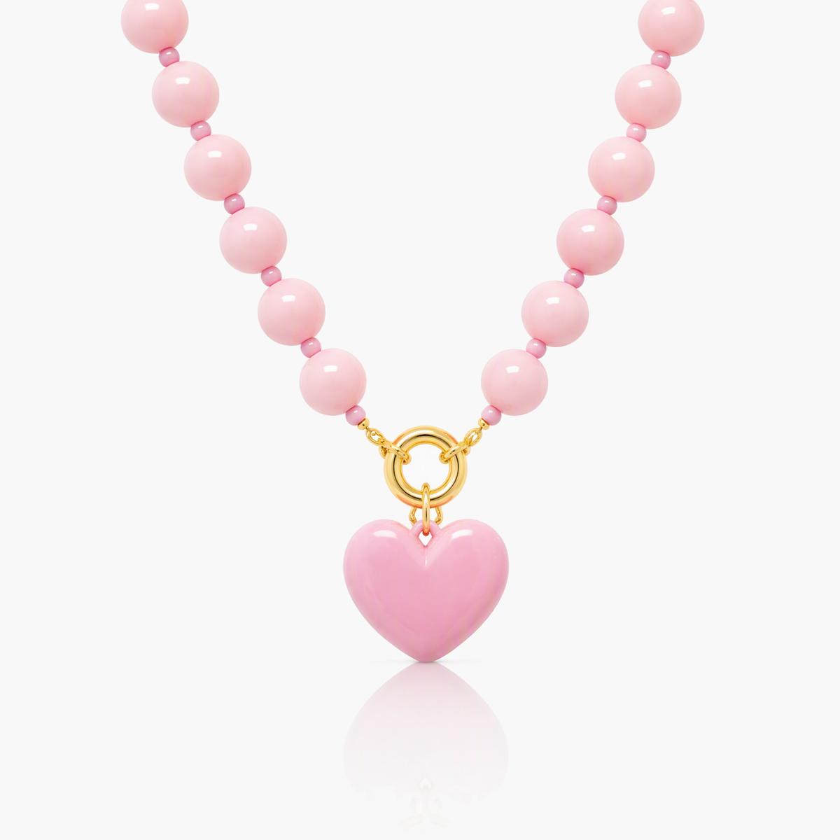 Cute Heart Beaded Necklace