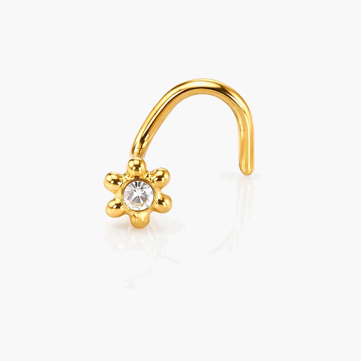 Dainty Flower Star Nose Ring