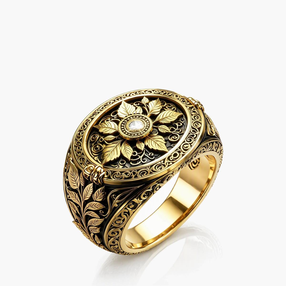 Vintage Floral Filigree Ring