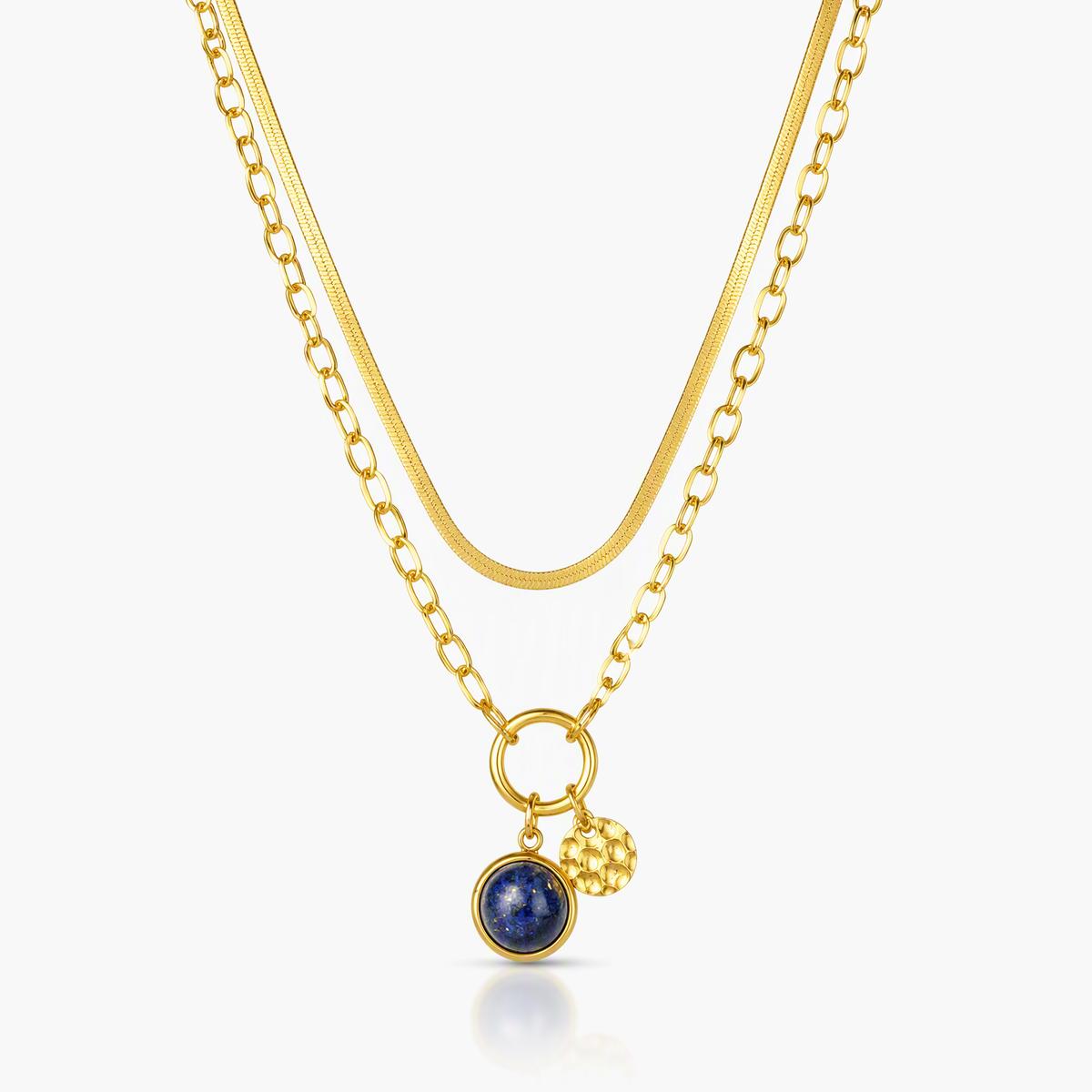 Trendy Circle Disc Pendant Necklace