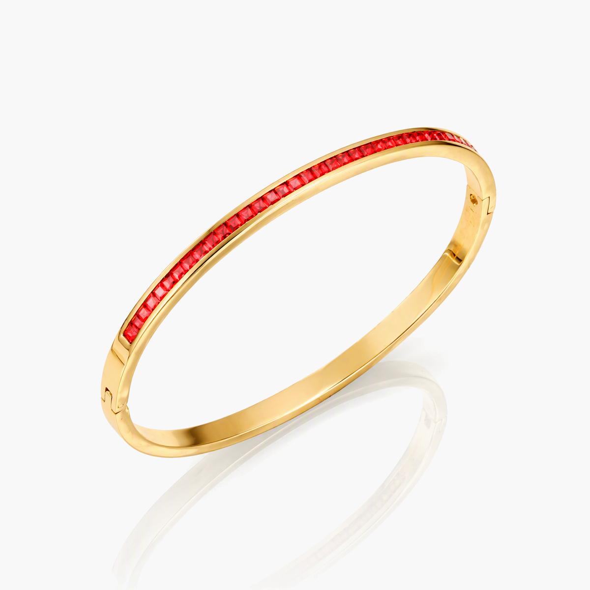 Dainty Stone Inlay Bangle