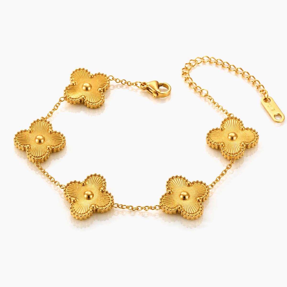 Dainty Four-Leaf Clover Bracelet