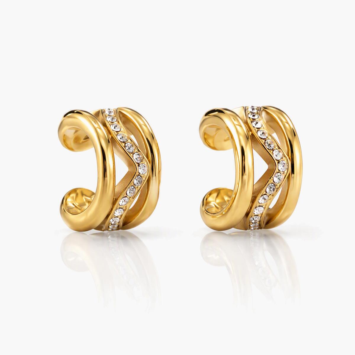 Twisted Huggie Earrings