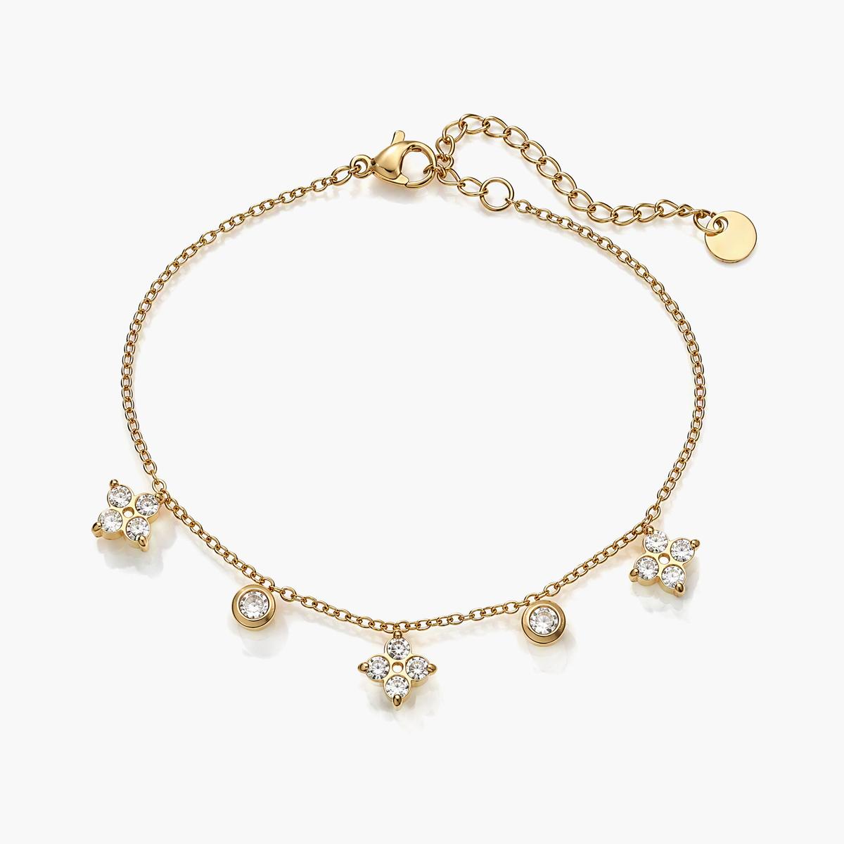 Dainty Flower Charm Bracelet