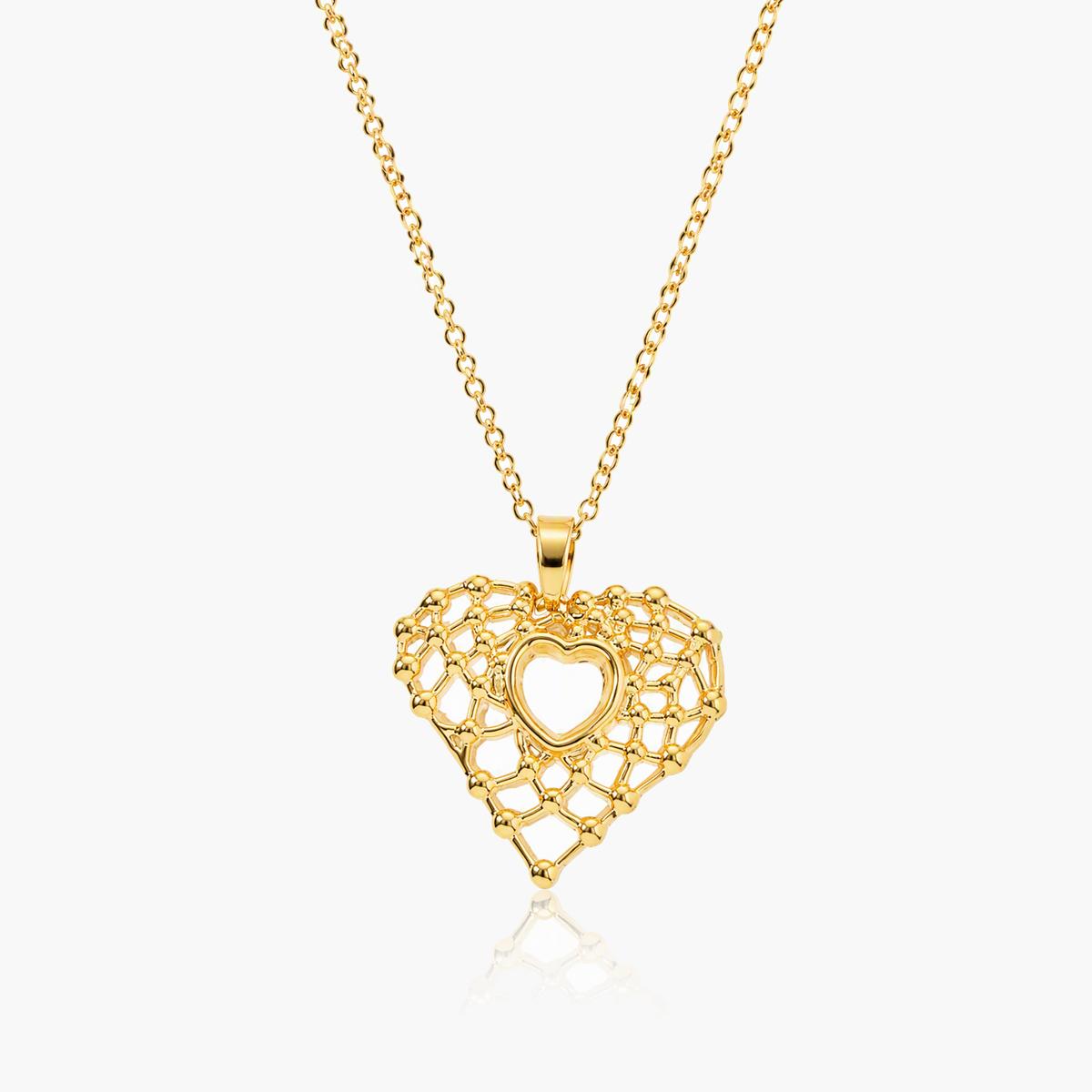 Heart Motif Pendant Necklace