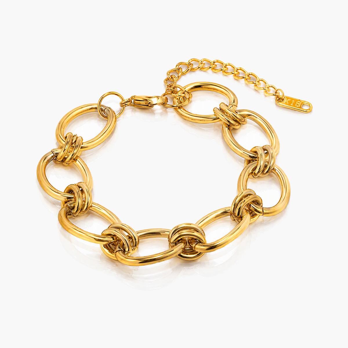 Chunky Interlocking Oval Link Bracelet