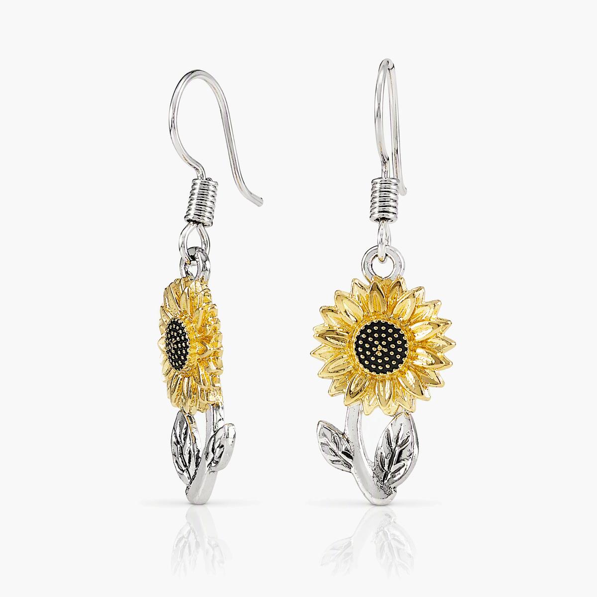 Cute Sunflower Drop Earrings