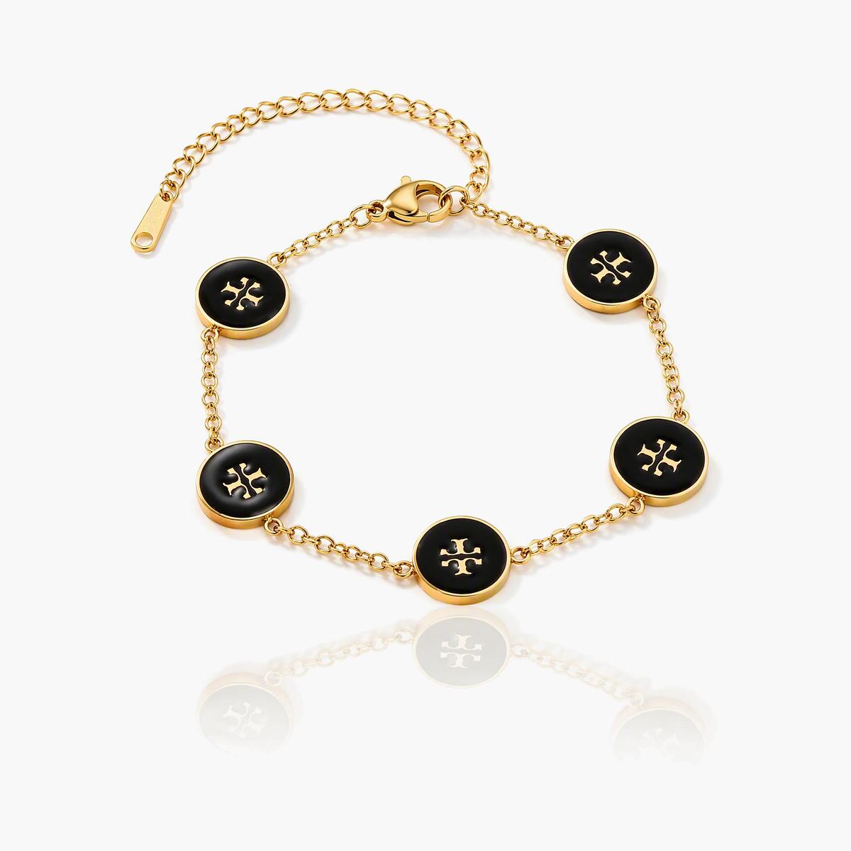 Dainty Cross Disc Bracelet