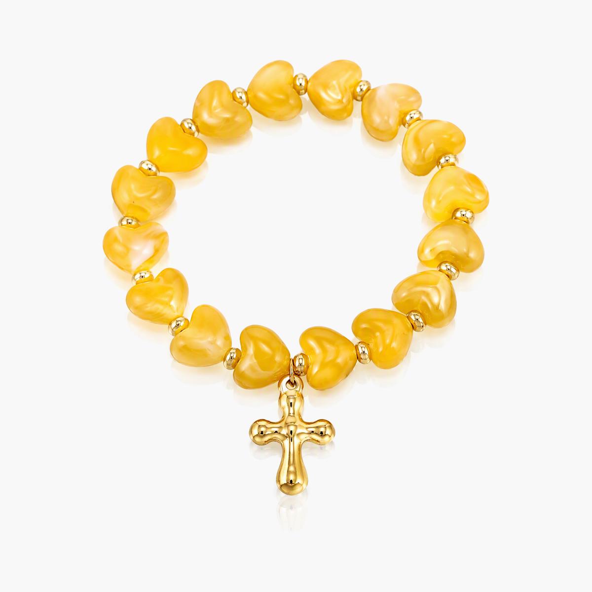 Cute Heart Bead Charm Bracelet
