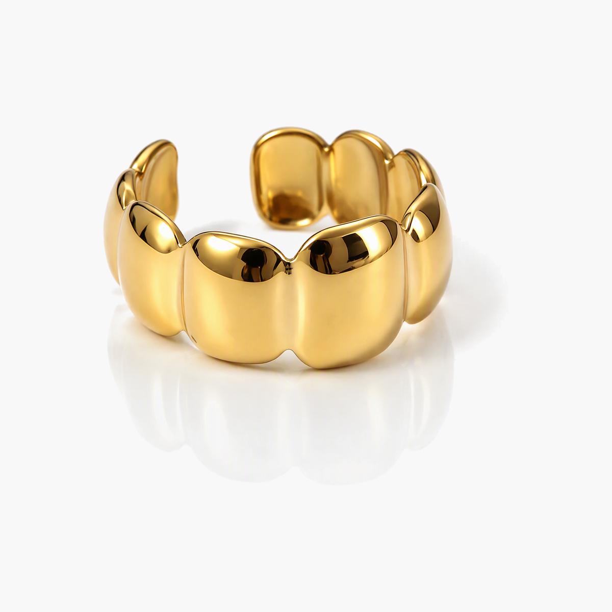 Boho Flower Leaf Branch Ring