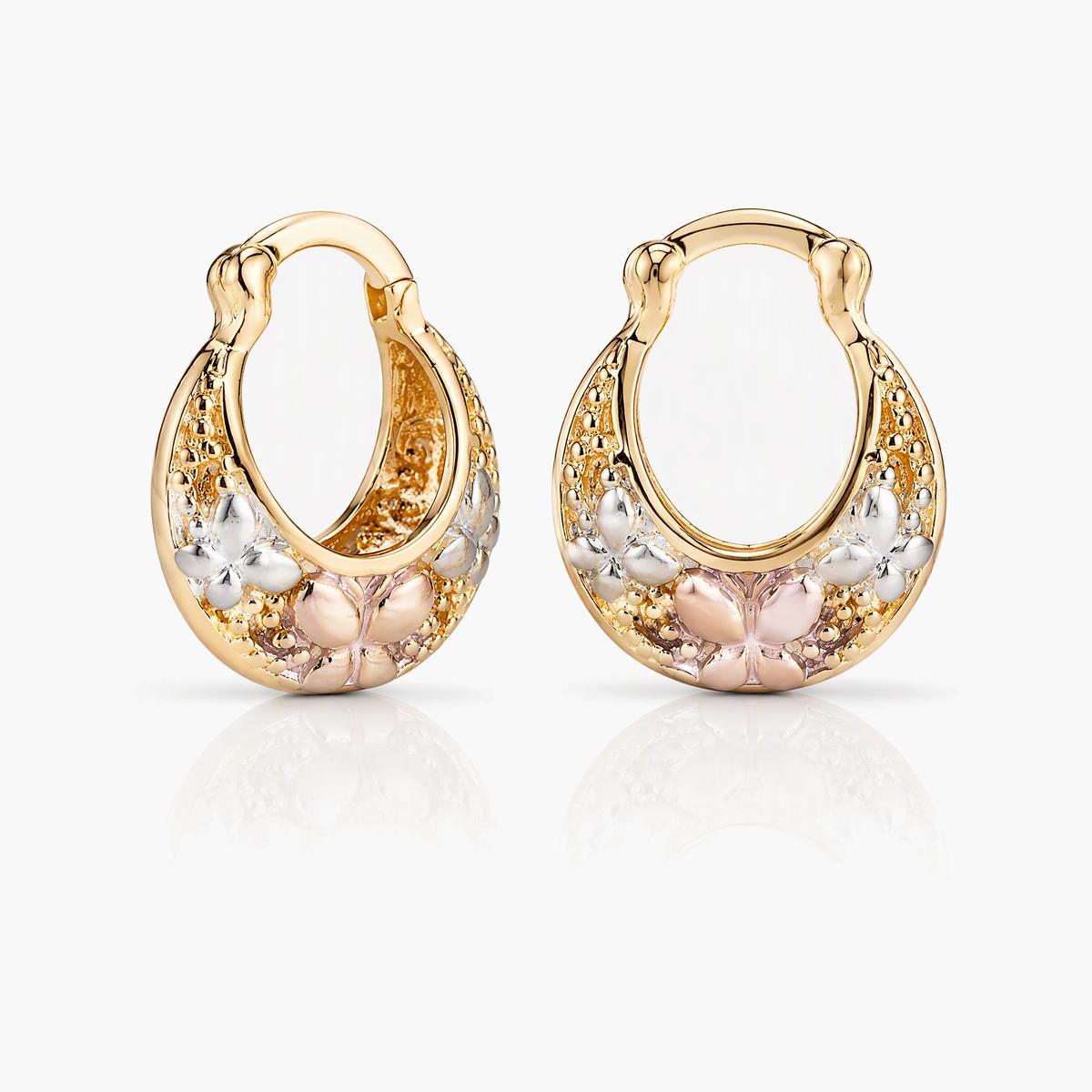 Floral Hoop Earrings