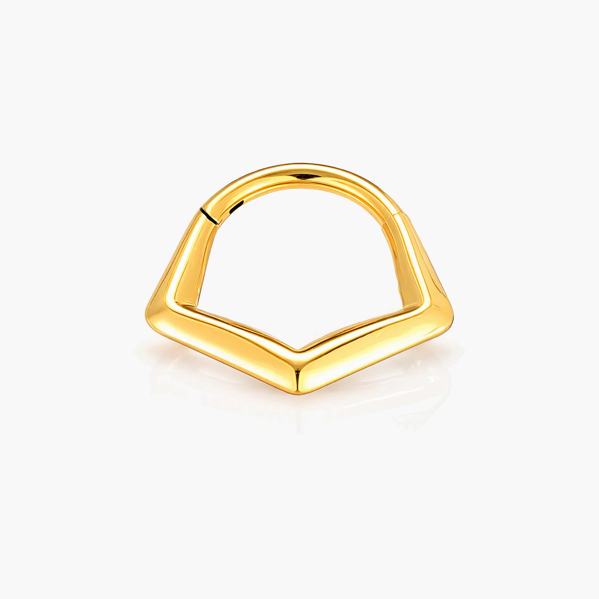 Geometric Open Hoop Nose Ring