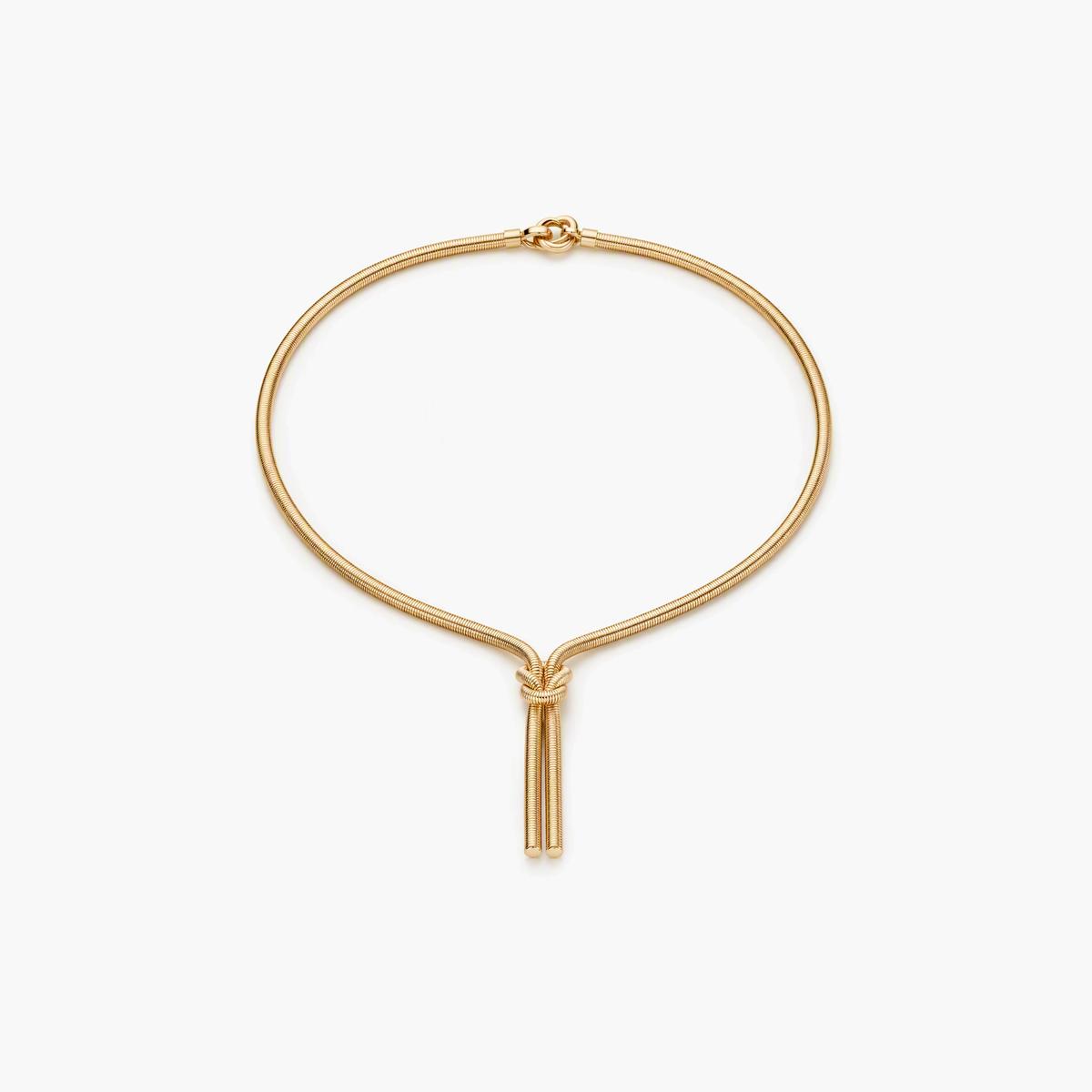 Elegant Love Knot Snake Chain Necklace