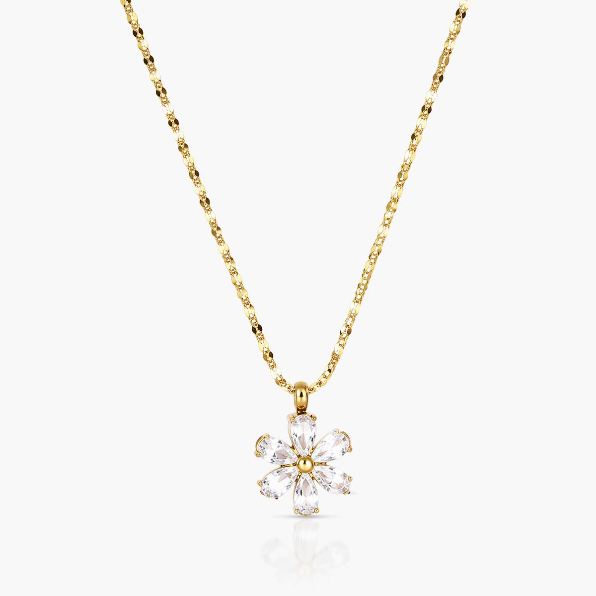 Dainty Five-Leaf Flower Necklace