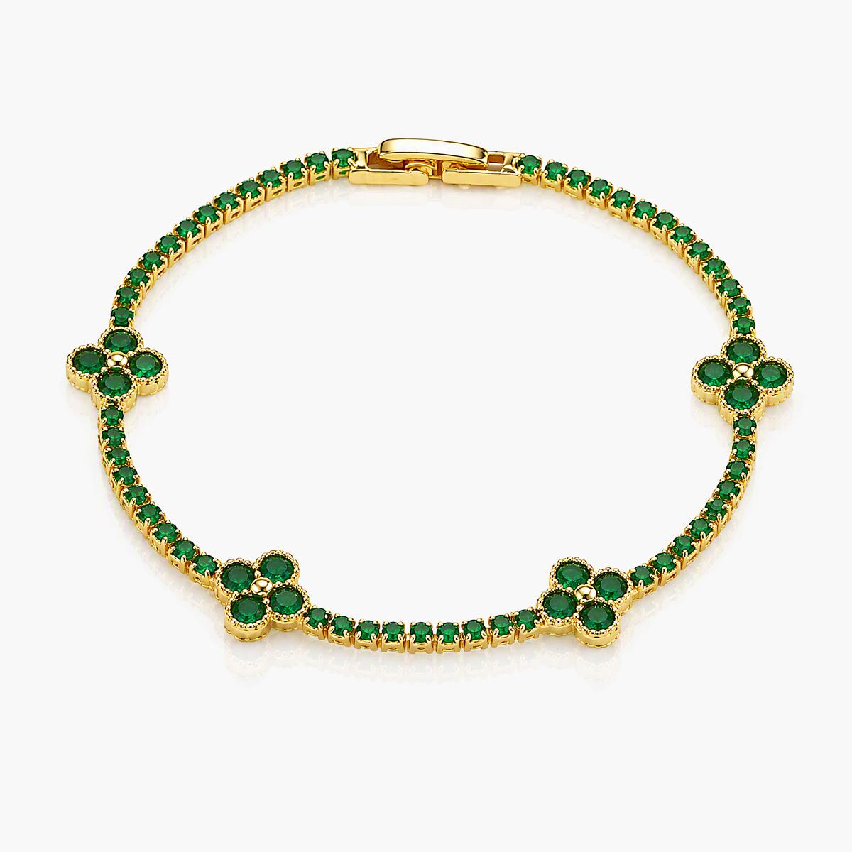 Four-Leaf Clover Tennis Bracelet