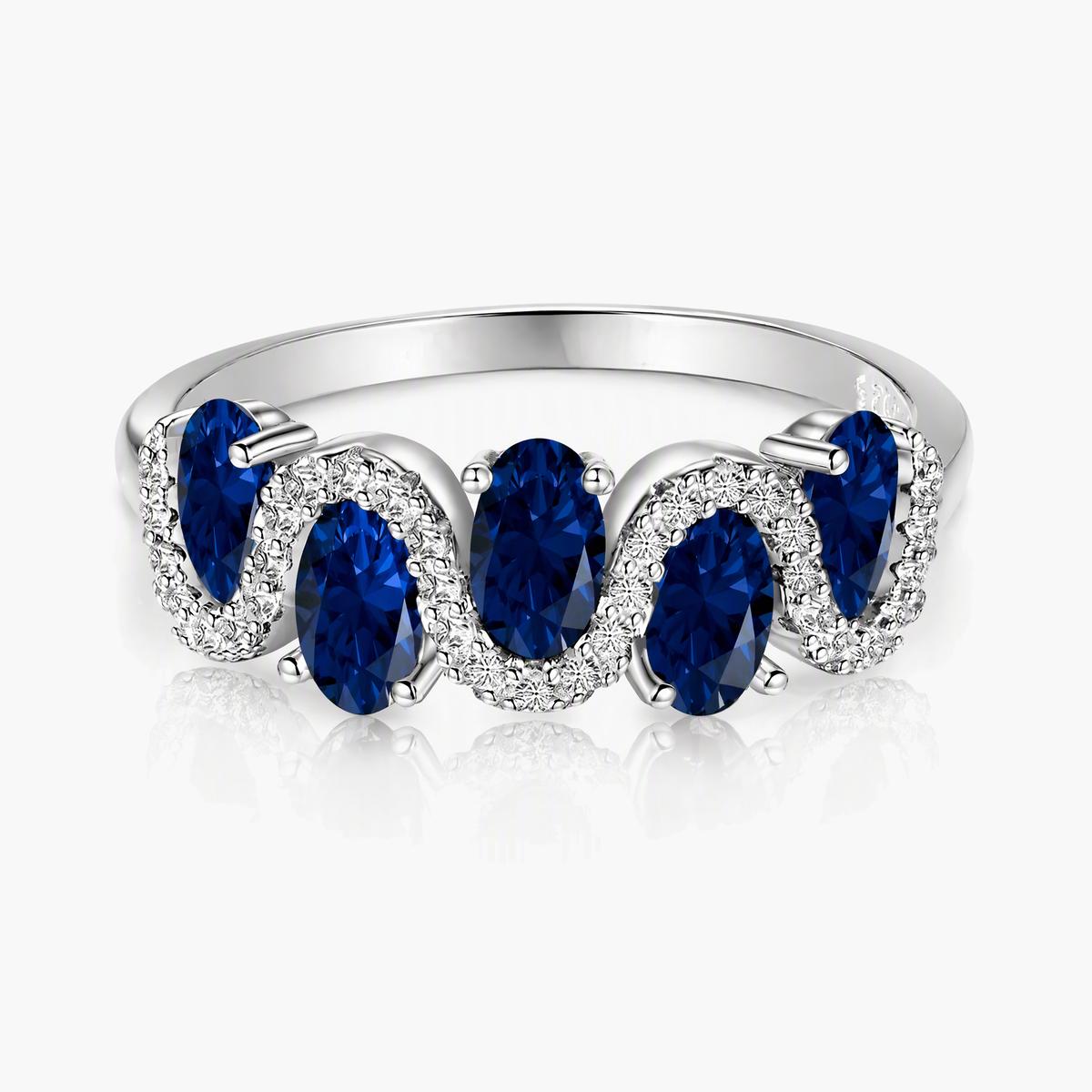 Five Stone Halo Ring