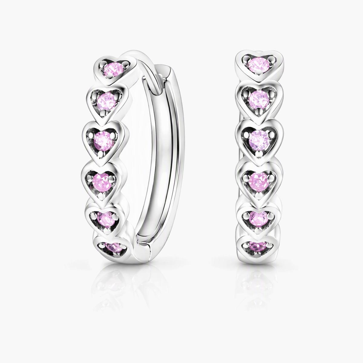 Cute Stacked Heart Huggie Earrings