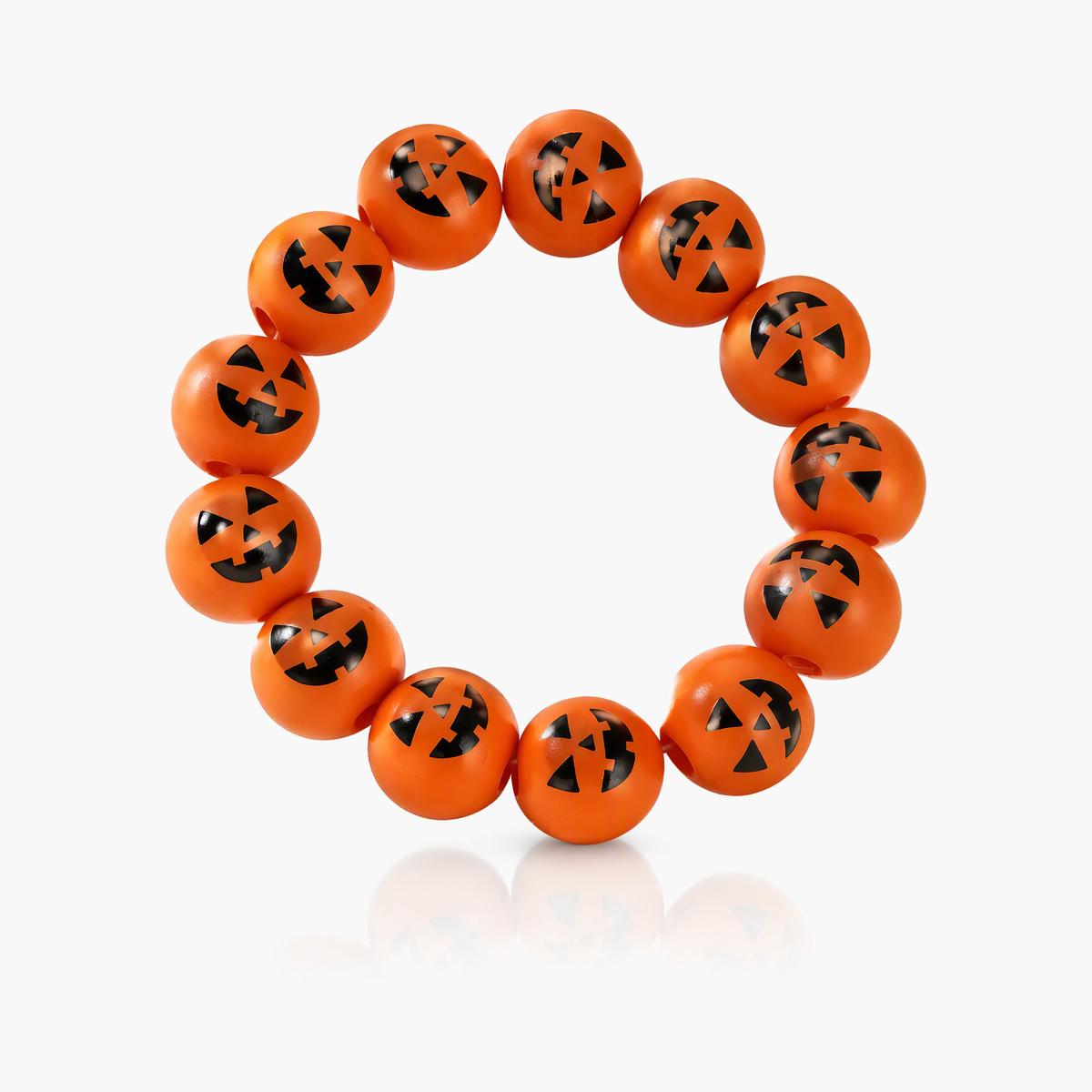 Trendy Skull And Spiderweb Bead Bracelet