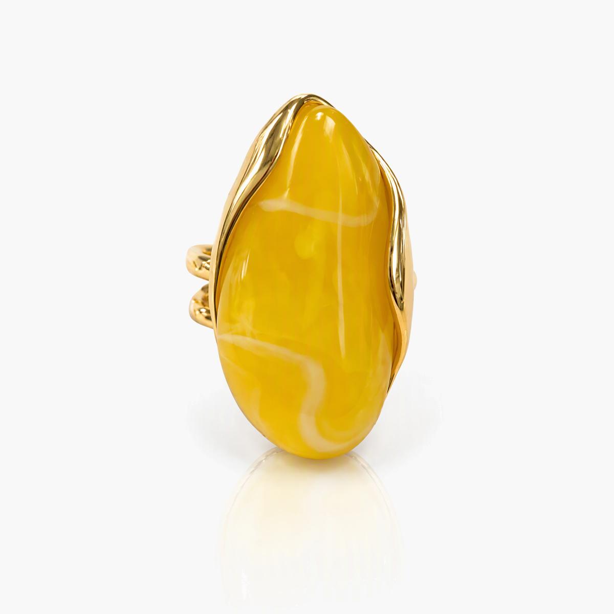 Trendy Organic Stone Ring