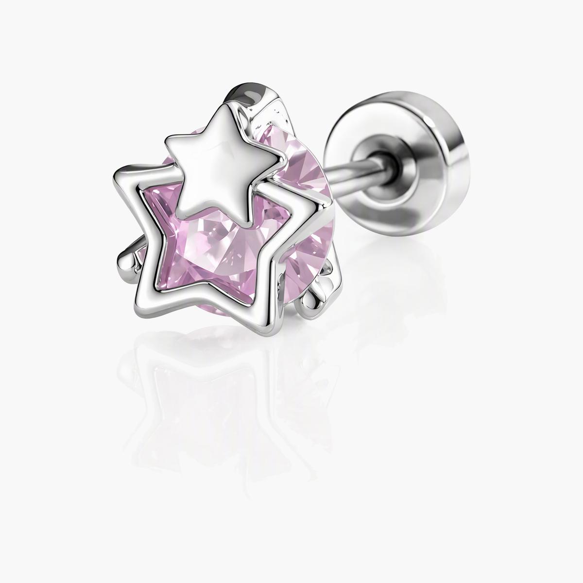 Cute Double Star Stud Earrings