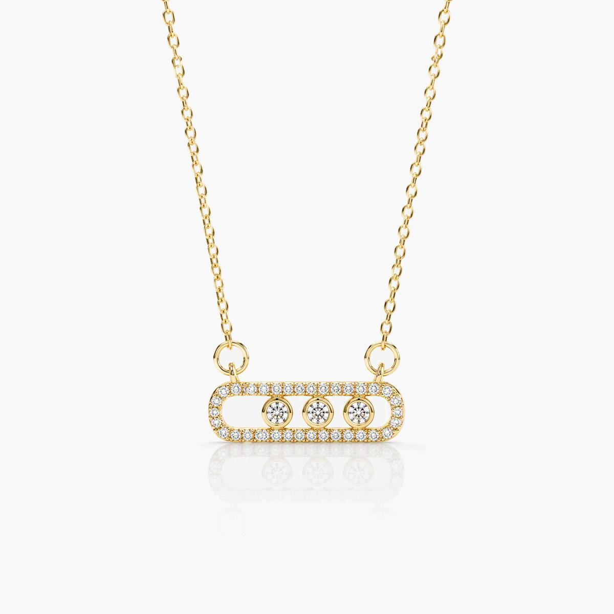 Dainty Rectangular Bar Necklace