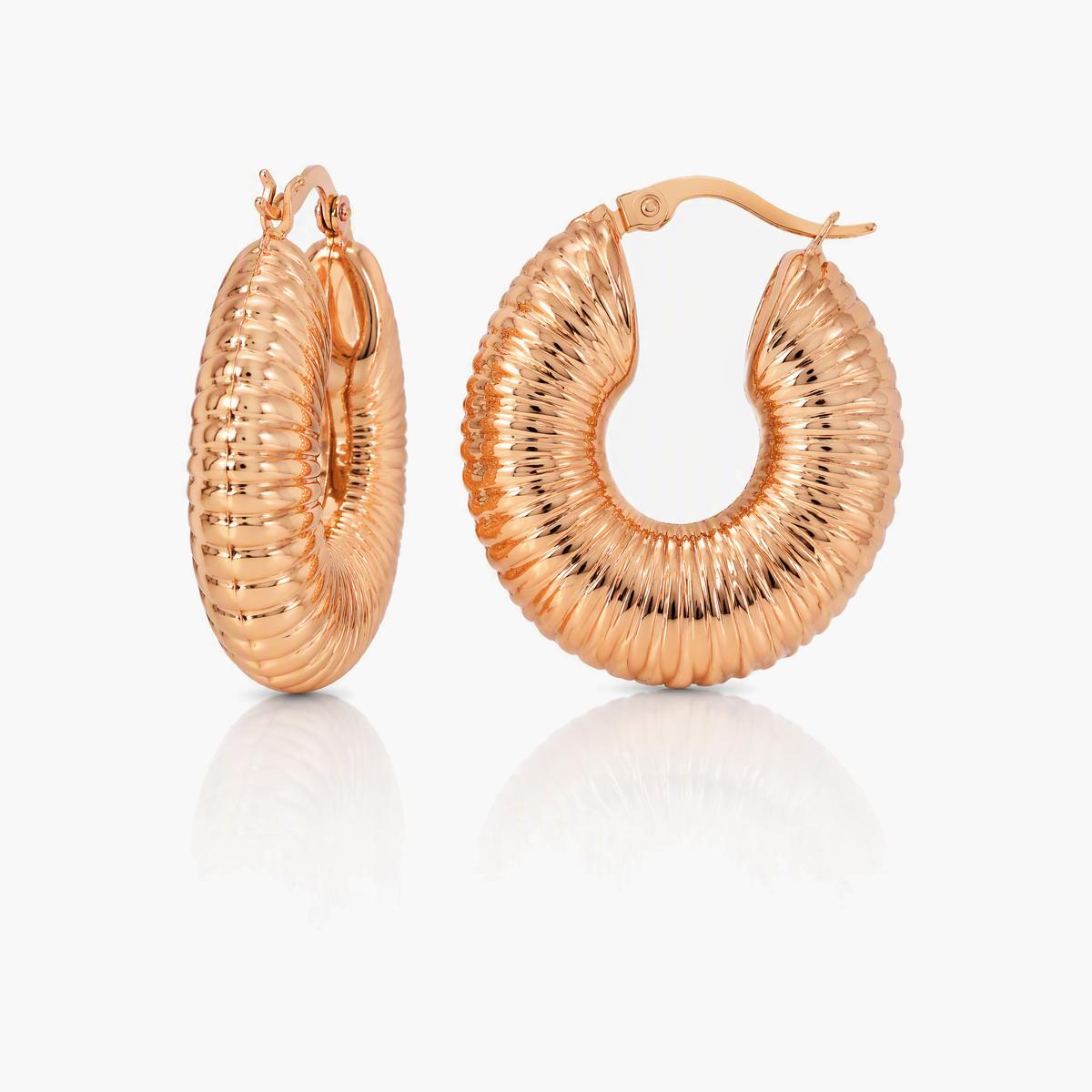 Twisted Rope Hoop Earrings