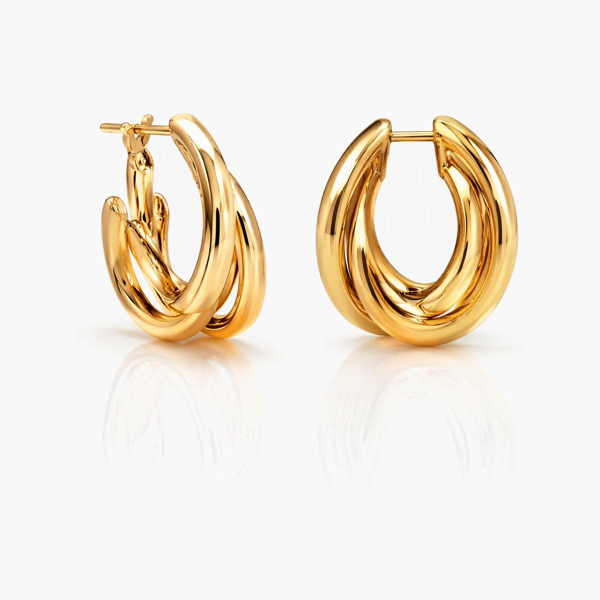 Trendy Triple Hoop Earrings