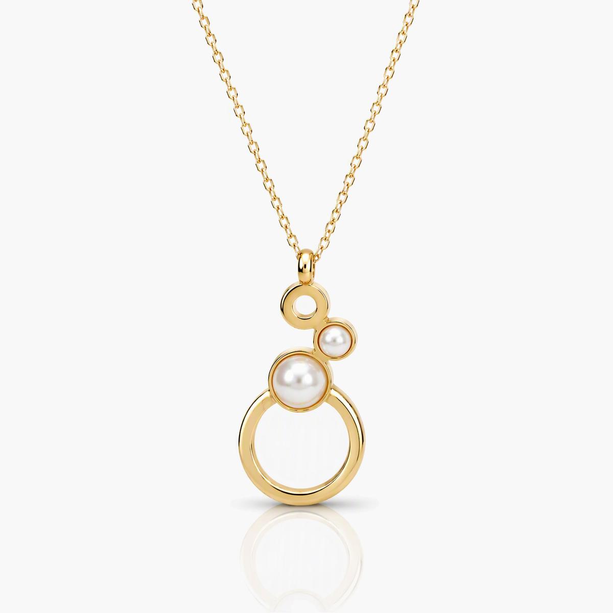 Minimalist Circle Drop Necklace