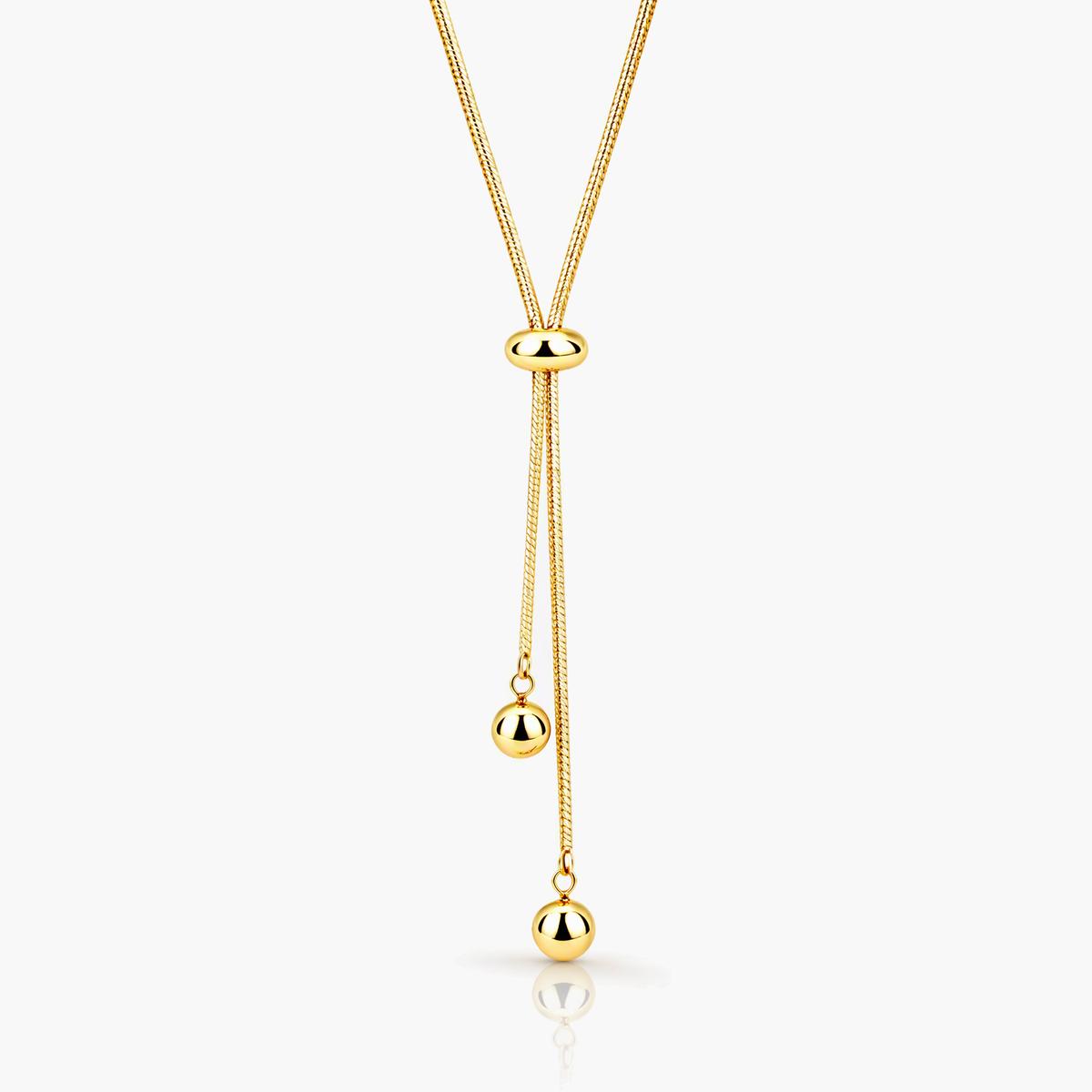 Minimalist Double Strand Sphere Necklace
