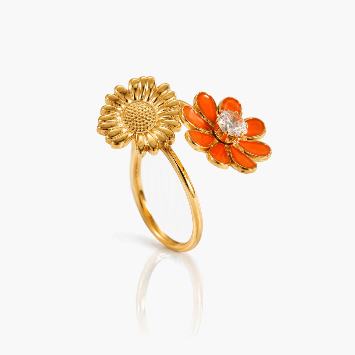 Cute Flower Cluster Ring