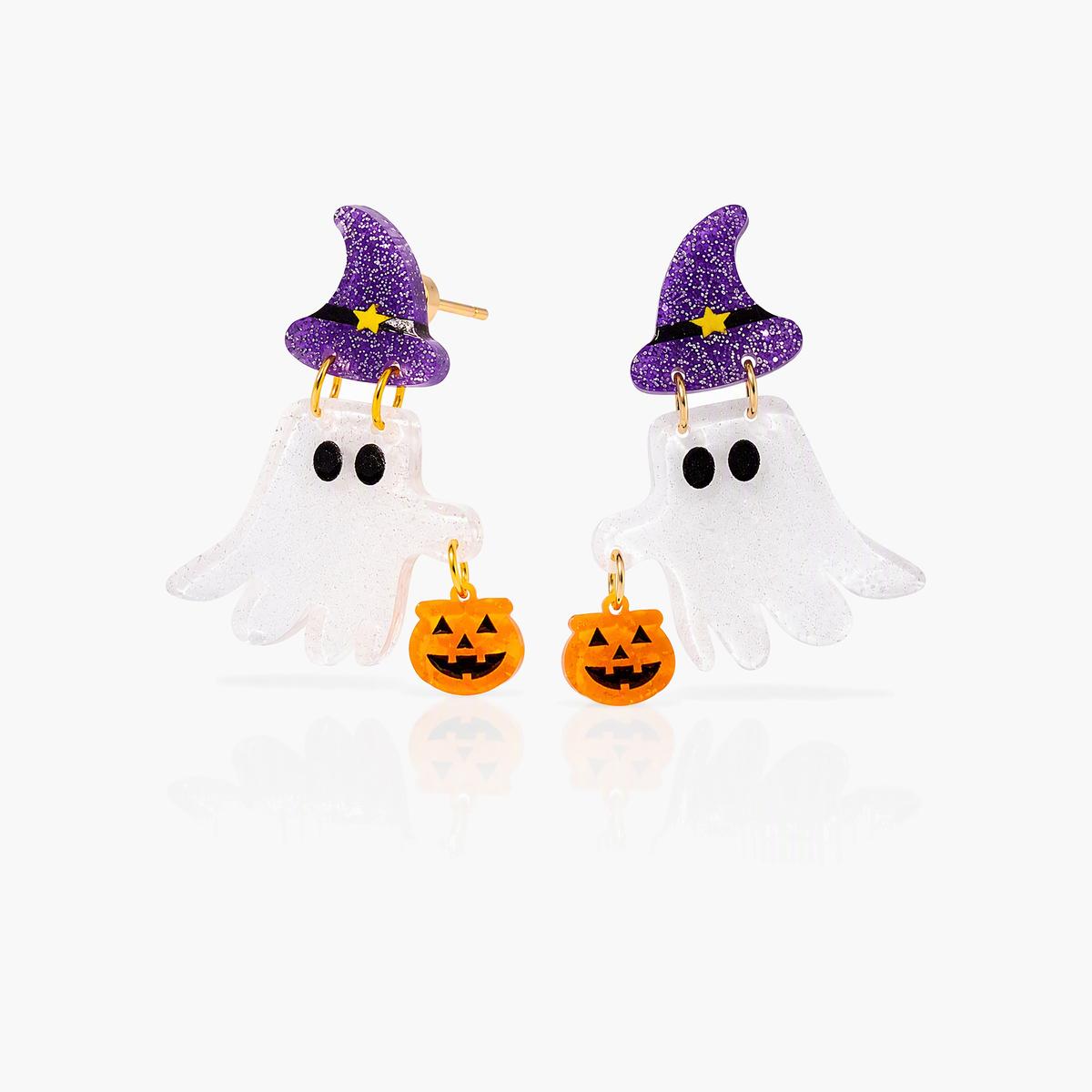 Cute Ghost Witch Hat Drop Earrings
