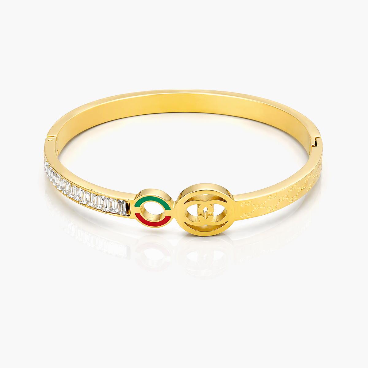 Trendy Interlocking Rings Bangle