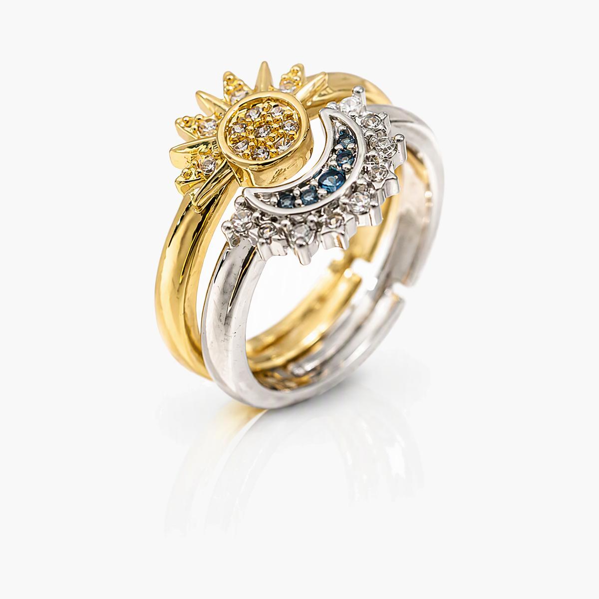 Sun and Moon Open Ring