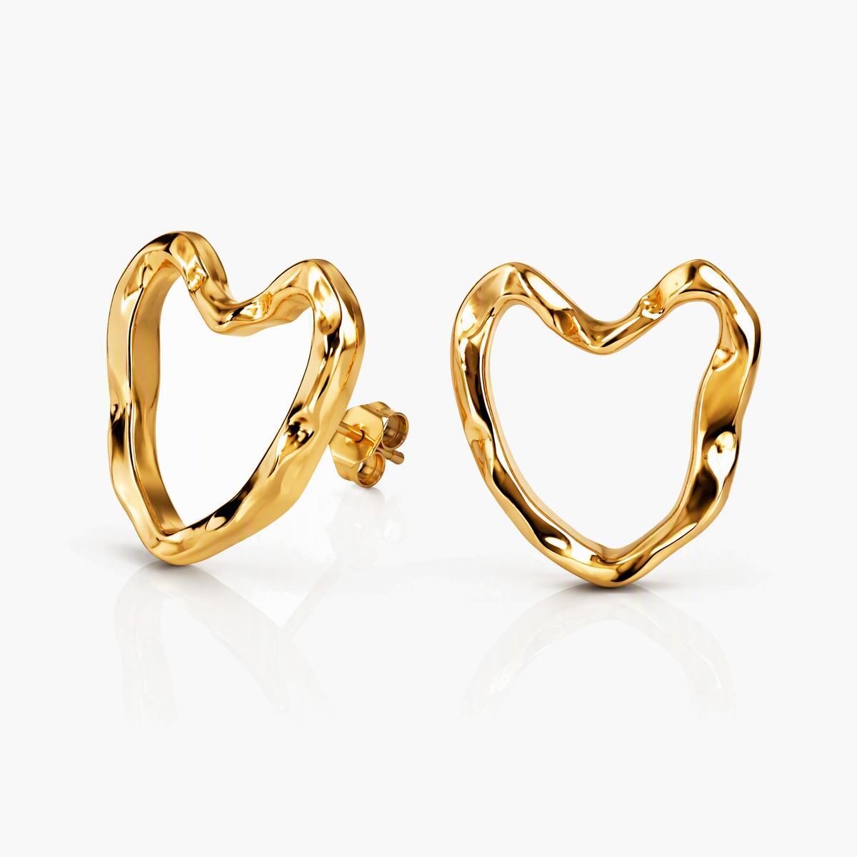 Irregular Heart Hoop Earrings