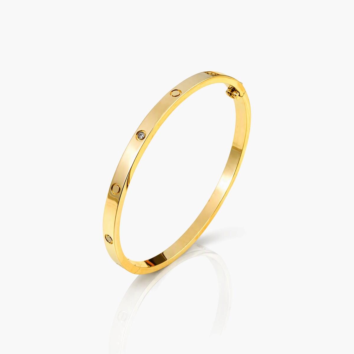 Minimalist Screw Motif Bangle