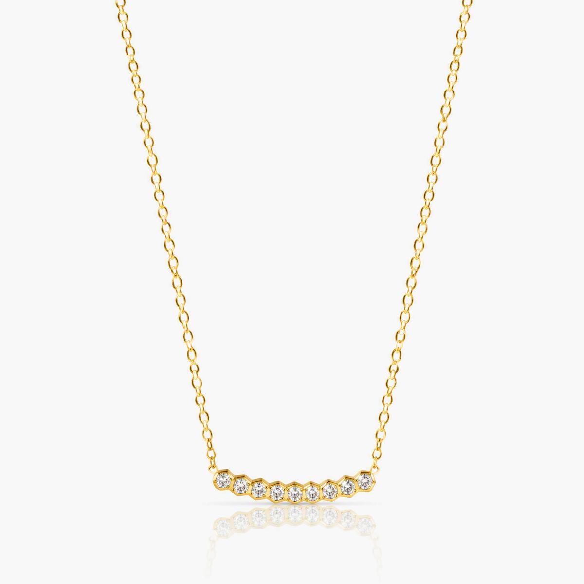 Dainty Curved Bar Necklace