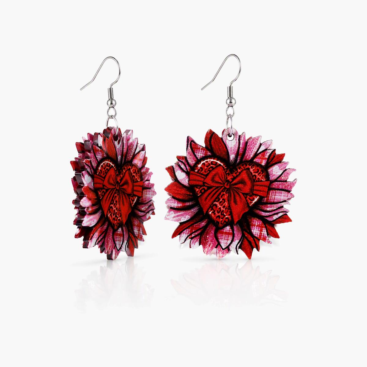 Trendy Heart Drop Earrings