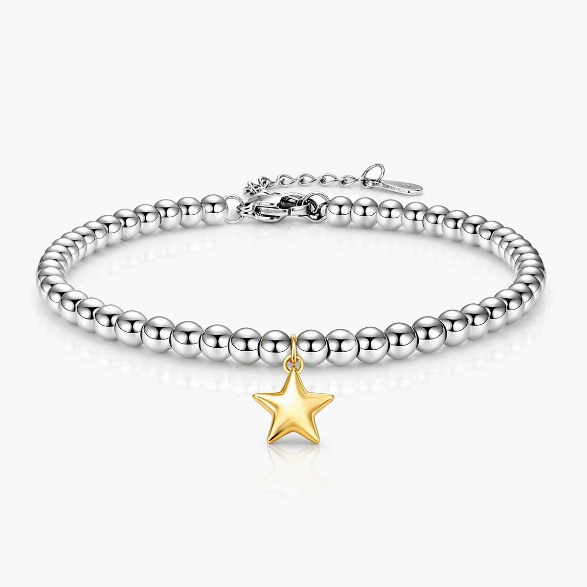 Dainty Star Charm Beaded Bracelet