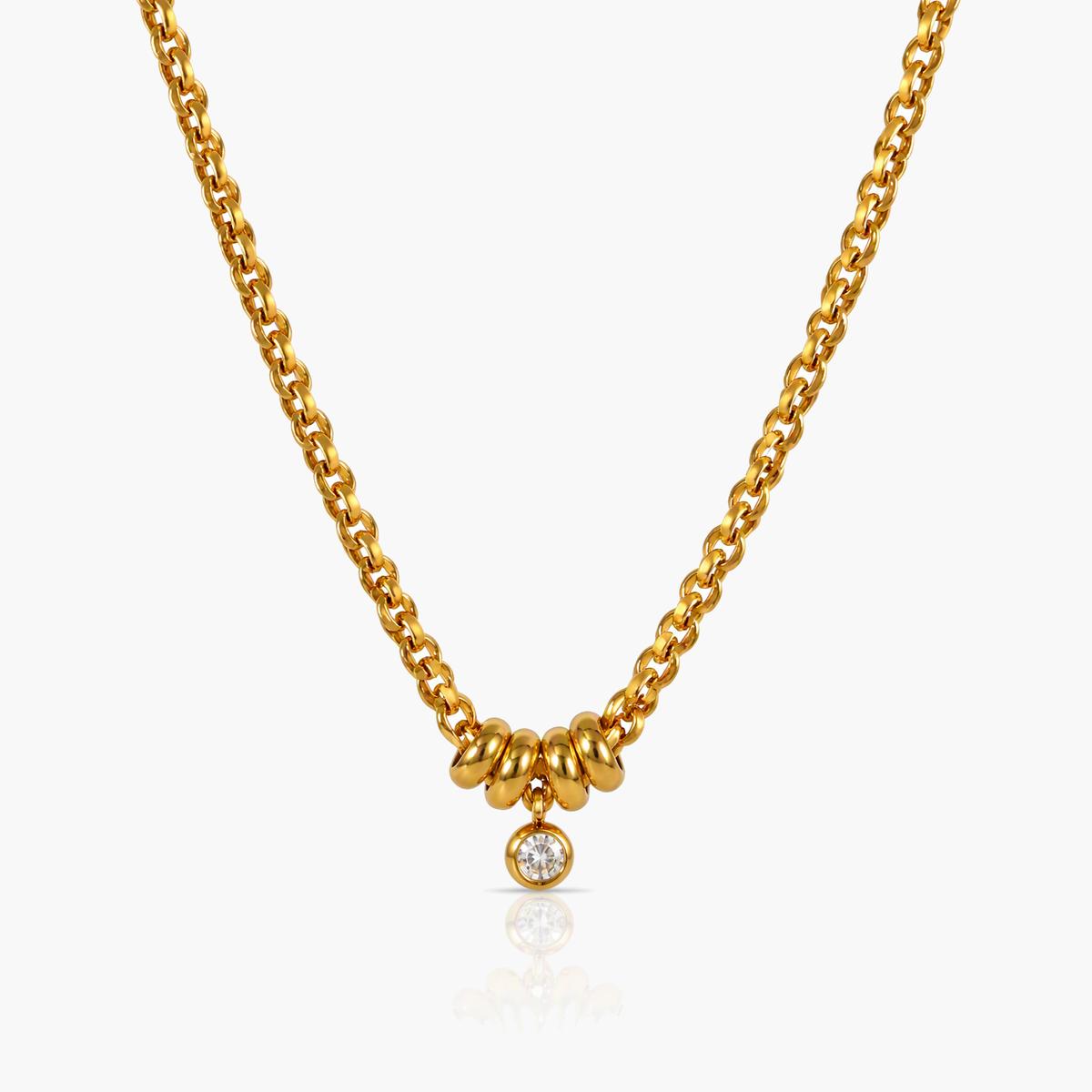 Dainty Beaded Charm Necklace