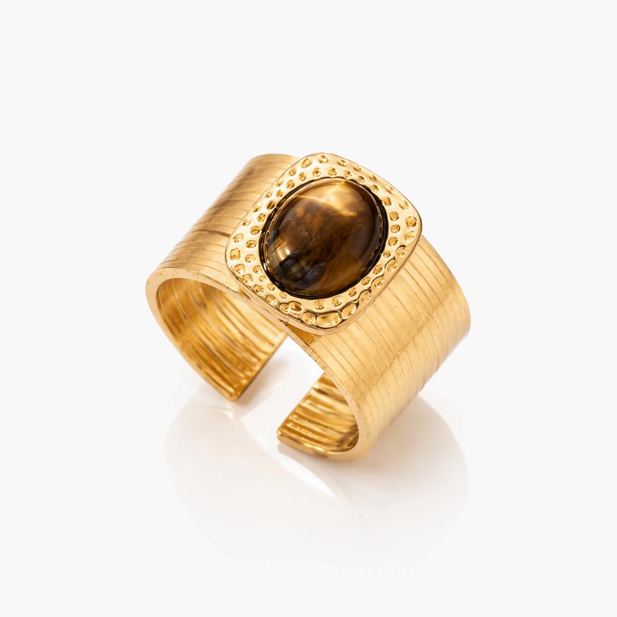 Vintage Geometric Stone Ring