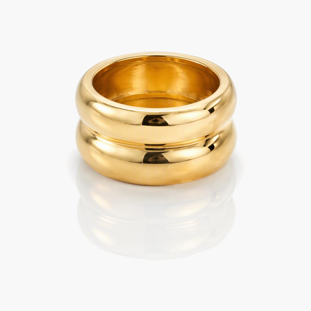 Trendy Snake and Oval Link Rings