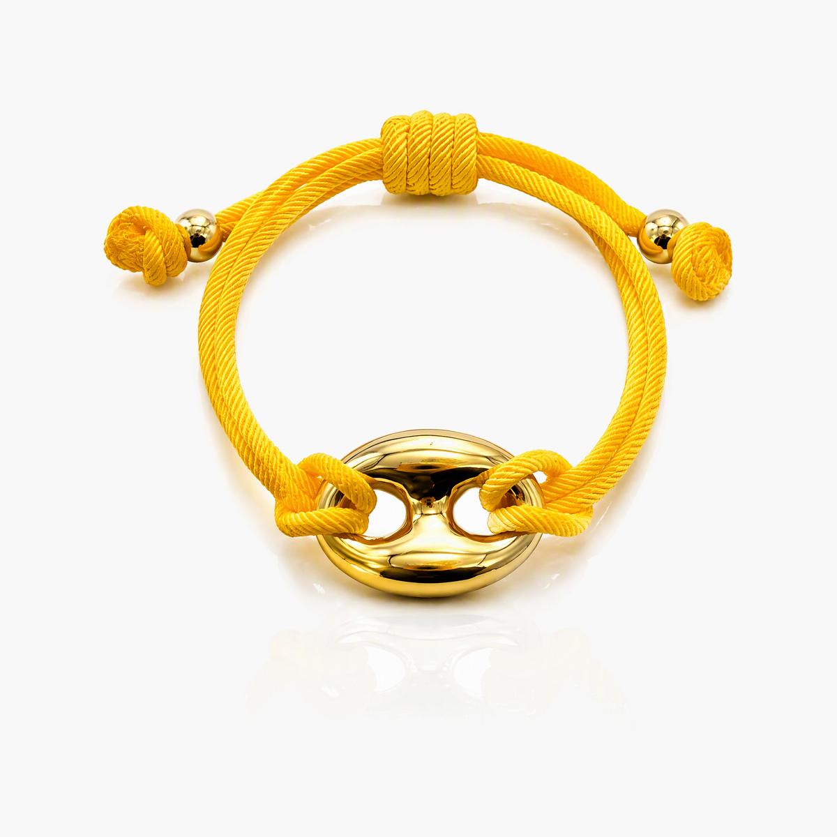 Trendy Oval Link Cord Bracelet