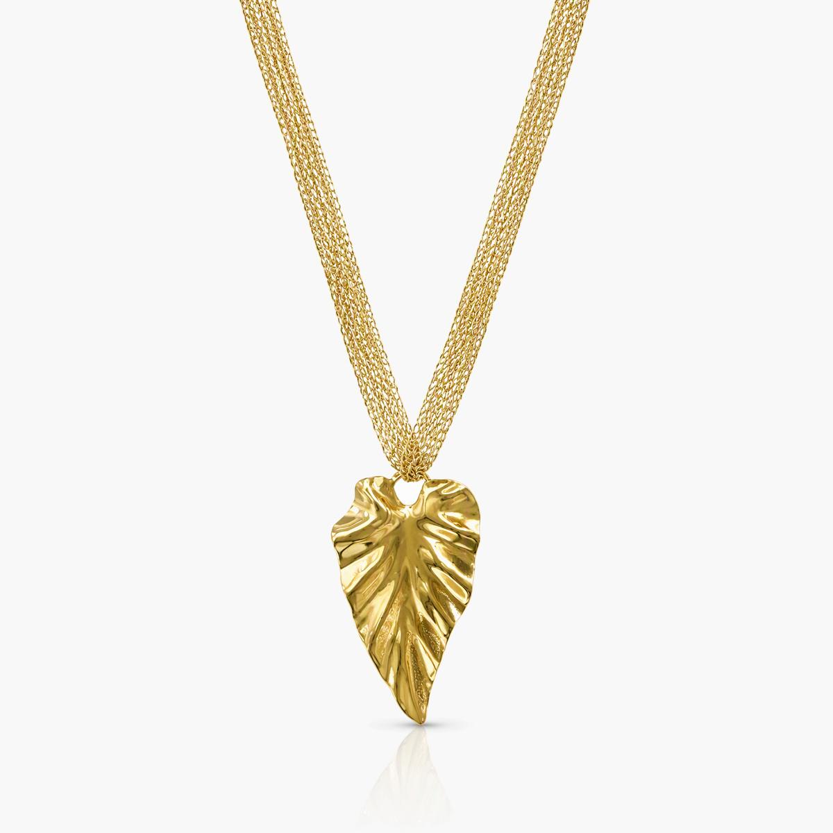 Vintage Leaf Pendant Necklace