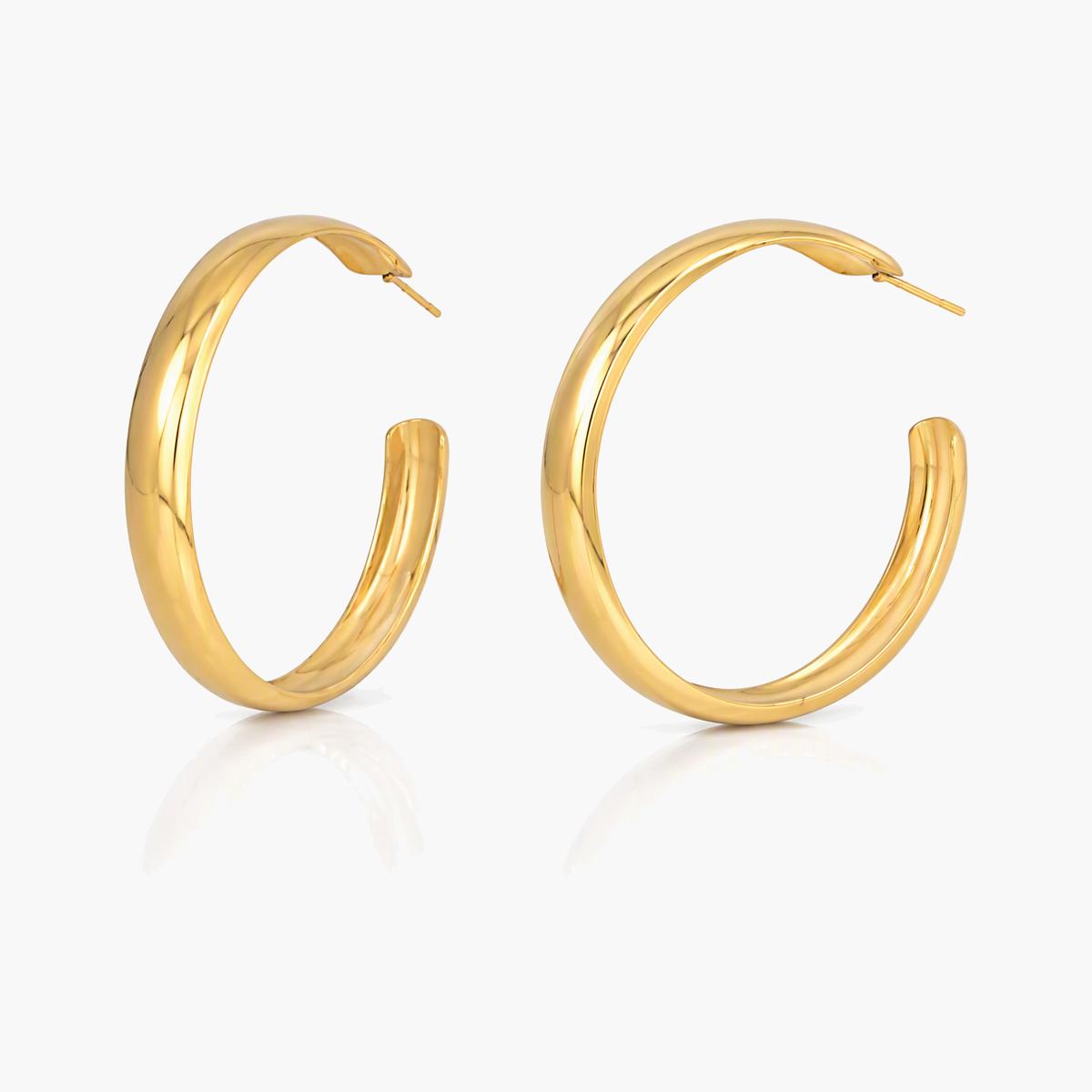Minimalist Open Cuff Hoop Earrings
