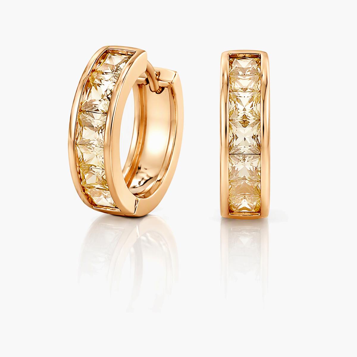 Stone Inlay Hoop Earrings