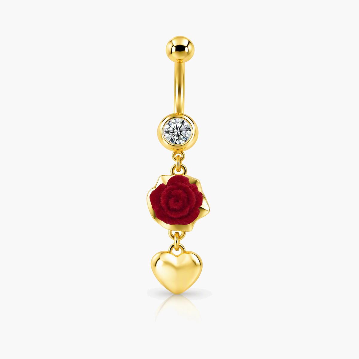 Cute Heart Charm Belly Ring