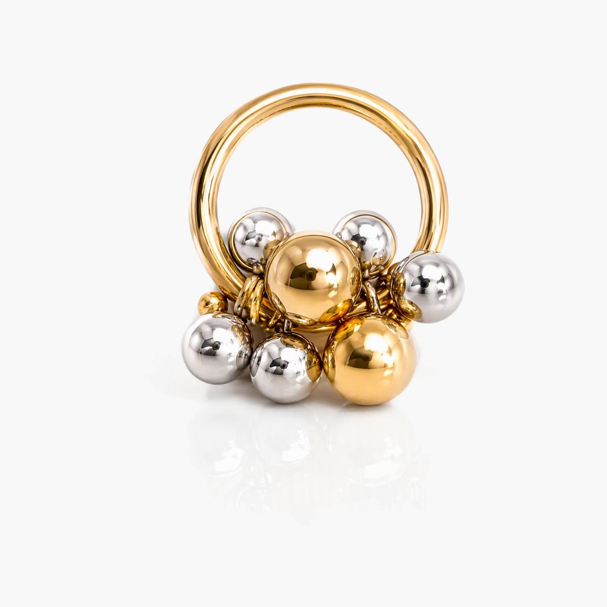 Trendy Cluster Bead Ring