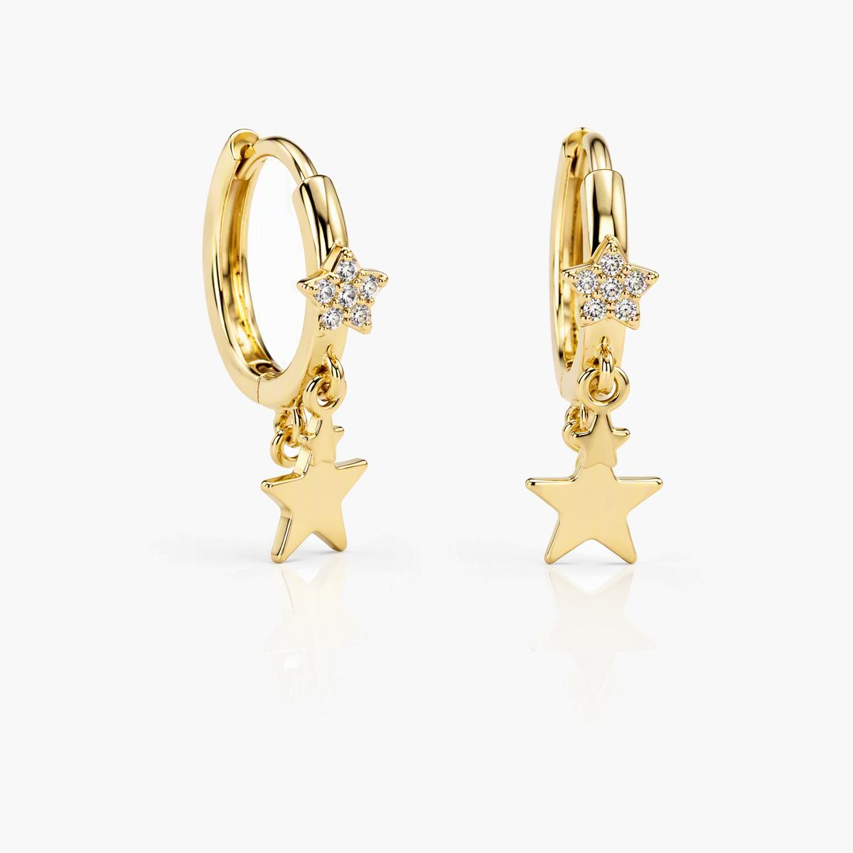 Cute Star Charm Huggie Earrings