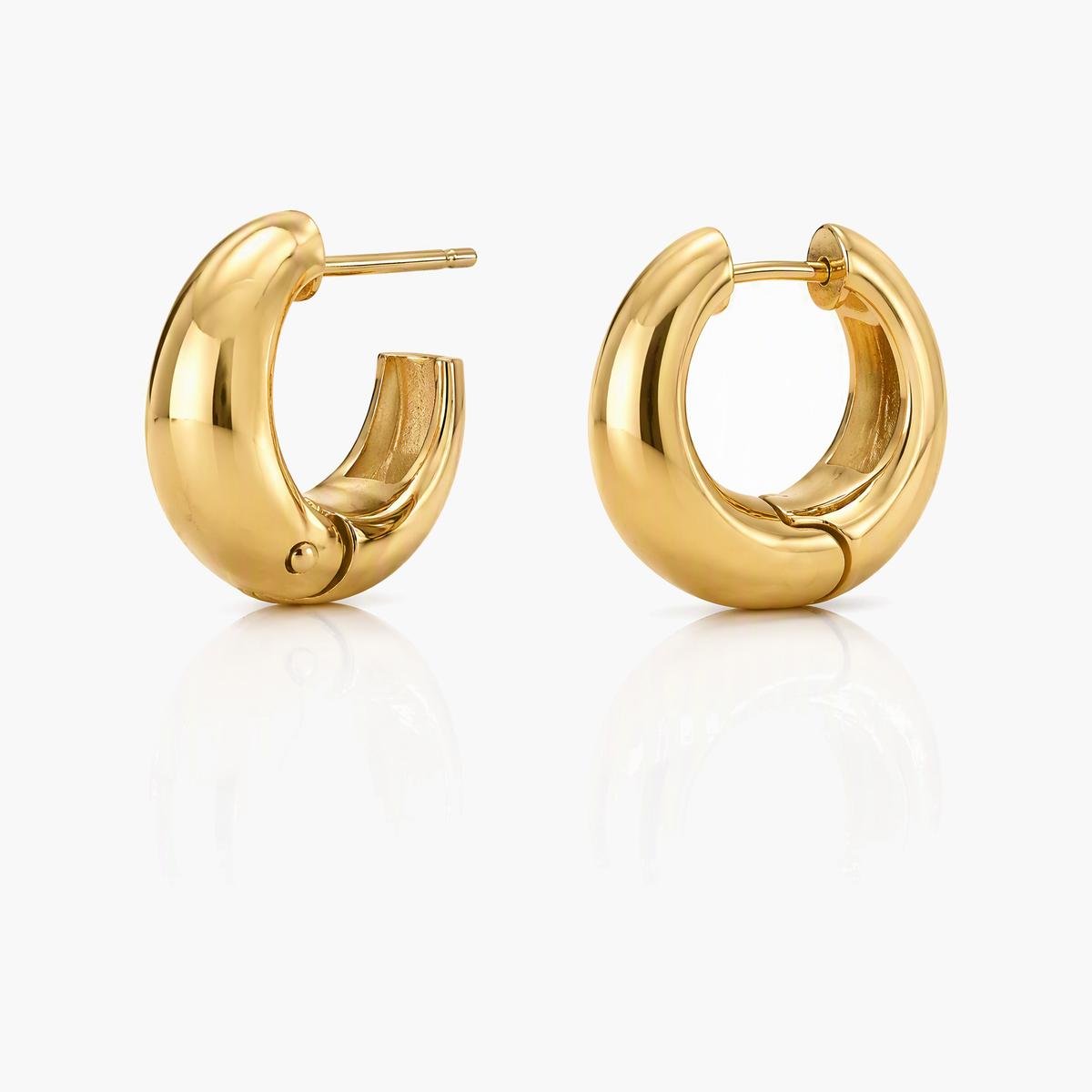 Minimalist Polished Hoop Earrings